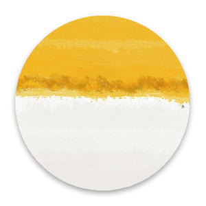 Iris Yellow & White Hardboard Placemat. Set of 2 - bettibdesign